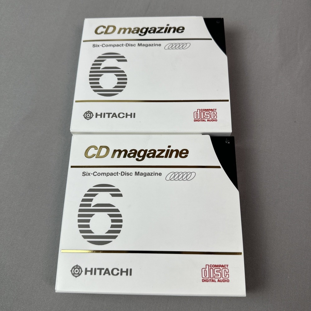 2 Qty Hitachi PRW163 6 Disc Multi Play CD Cartridge Magazine Cassettes